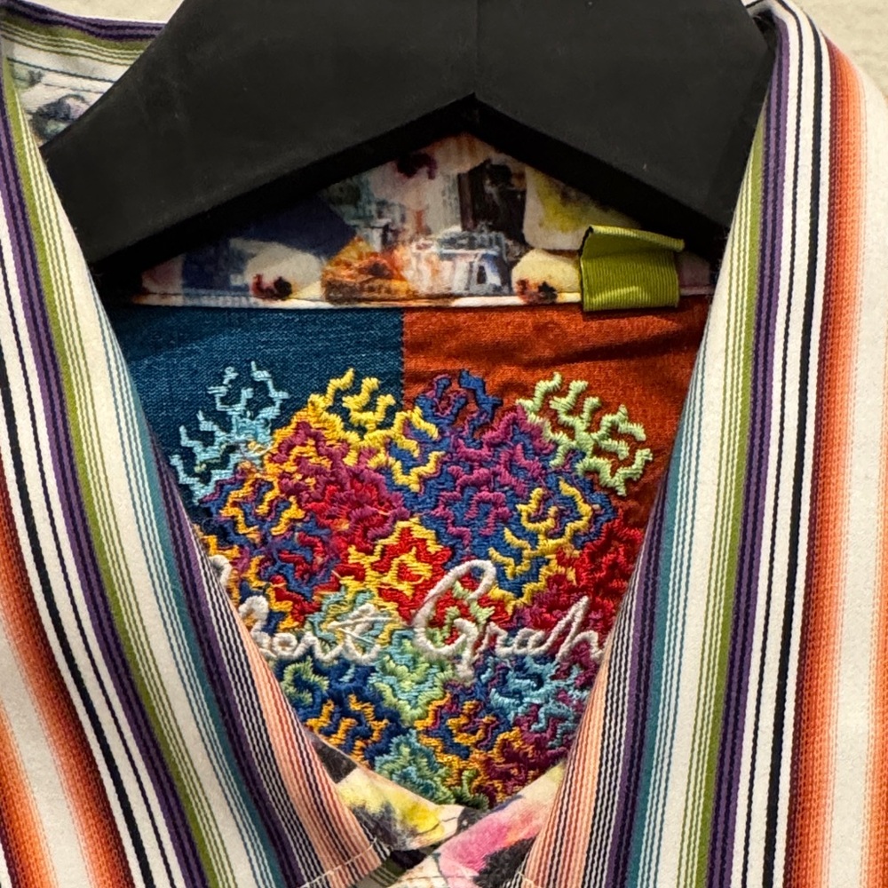 Robert Graham Colorful Striped Men's Shirt